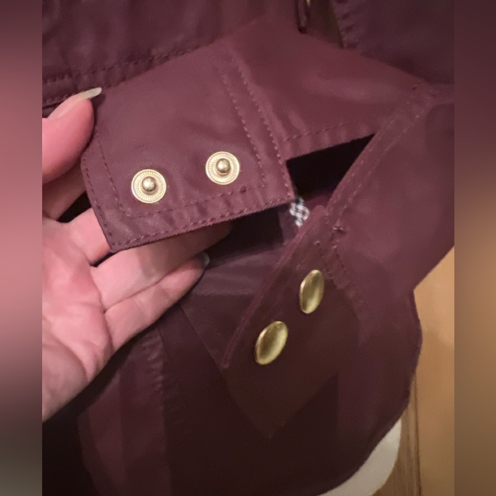 J CREW waxed jacket. Burgundy M. Like new - Picture 8 of 11